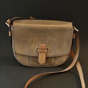 Michael Kors Tan Suede Crossbody Bag